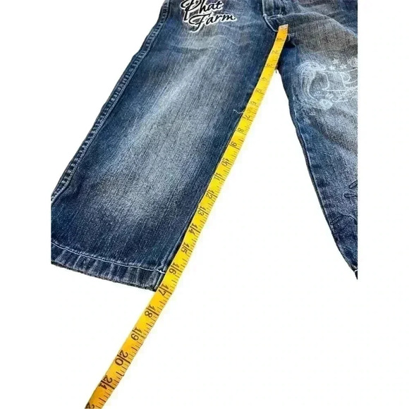 Vintage Phat Farm Y2K Denim Jeans Kids Sz 4 Embroidered Logo - Picture 5 of 8